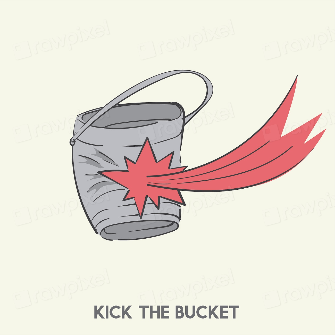 Kick the bucket Premium Vector rawpixel