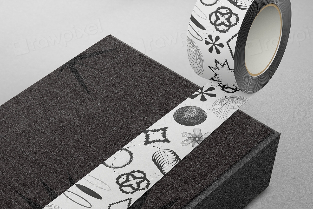 Masking tape box, black and Premium Photo rawpixel