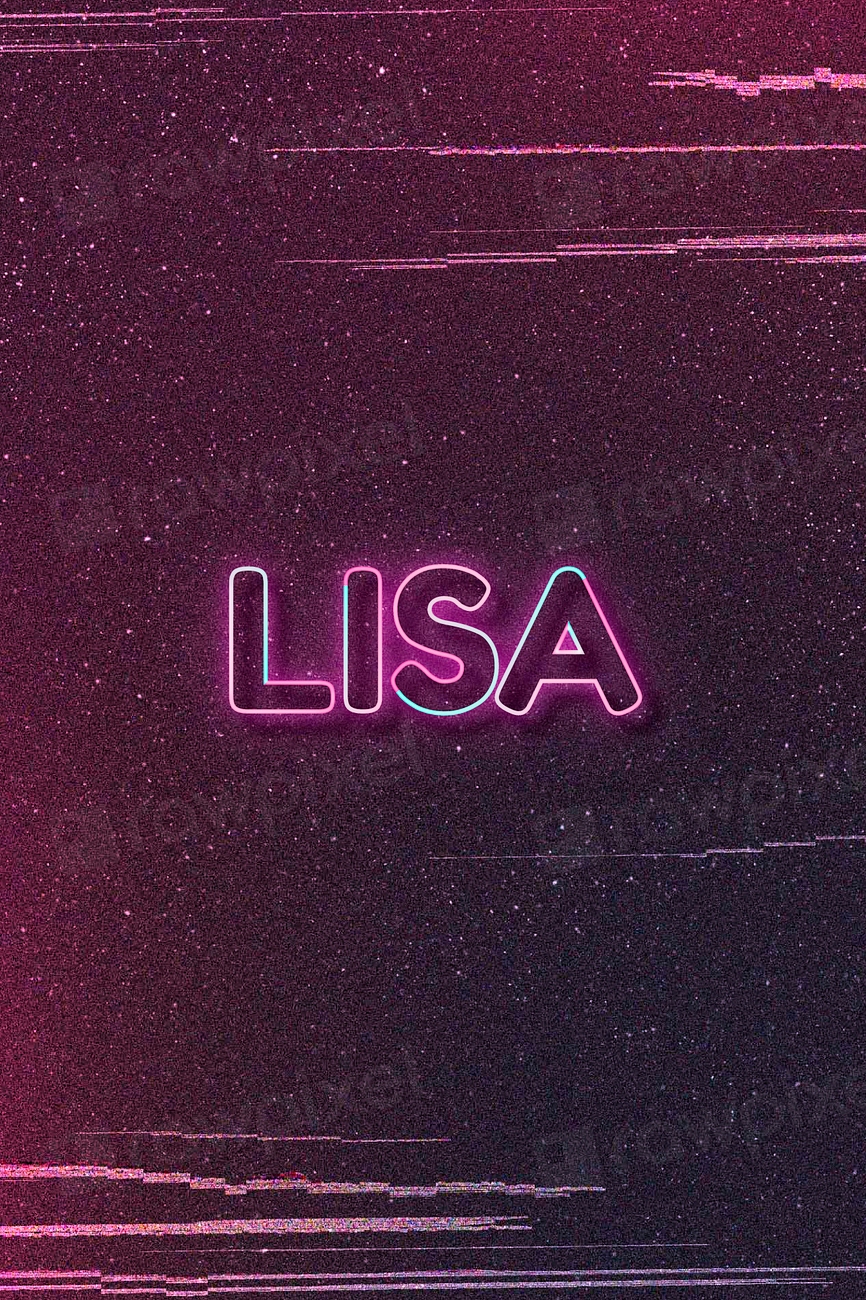 Lisa word art vector neon | Free Photo - rawpixel