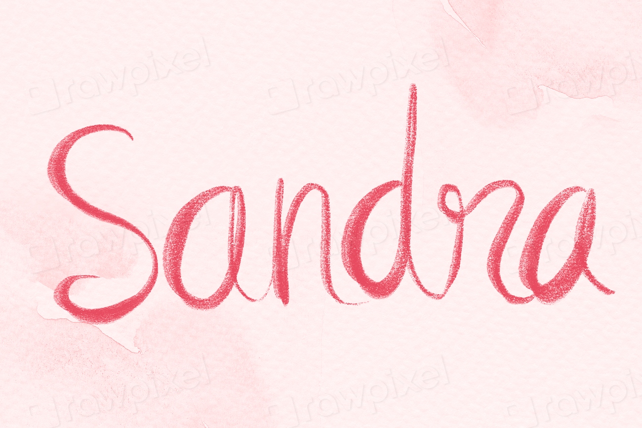 Sandra name hand psd lettering | Free PSD - rawpixel