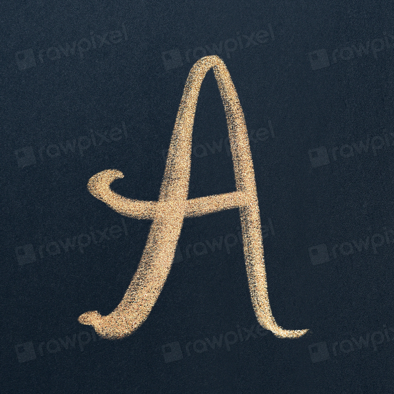 Letter A cursive typography psd | Free PSD - rawpixel