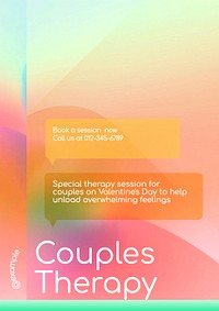 Couples therapy session poster template | Premium Editable Template