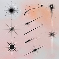 Elegant starburst tattoo s  set psd