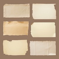 Vintage torn paper textures   set psd