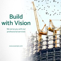 Company vision Instagram post template
