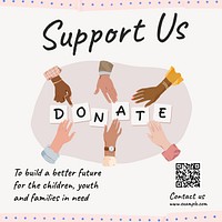 Donation Instagram post template  