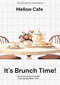 Brunch buffet poster template