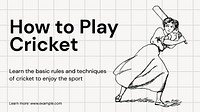 How to play cricket blog banner template