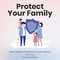 Insurance Instagram post template  