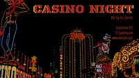 Charity casino night blog banner template