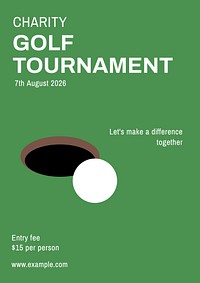 Charity golf tournament poster template