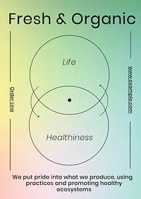 Organic farming poster template