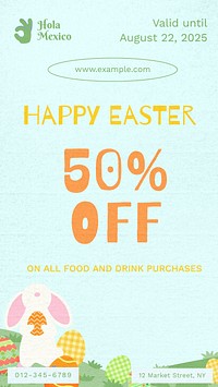 Easter gift voucher Instagram story template