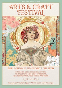 Craft festival   poster template