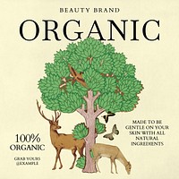 Organic beauty product Instagram post template