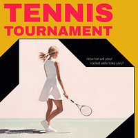 Tennis tournament Instagram post template
