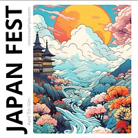 Japan festival Facebook post template