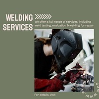 Welding service Facebook post template