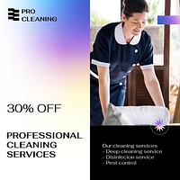 Cleaning service Instagram post template