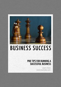 Business success poster template