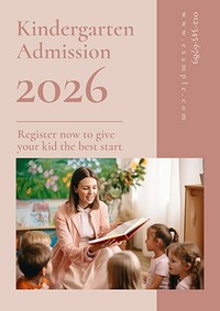 Kindergarten poster template