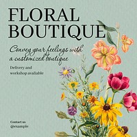Floral boutique   Instagram post template