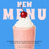 New menu  Instagram post template