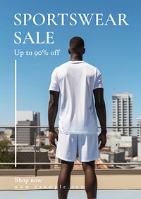 Sportswear sale poster template