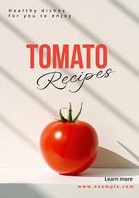 Tomato recipes poster template