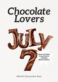 Chocolate lovers poster template