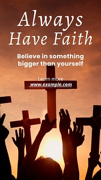 Faith Instagram story template