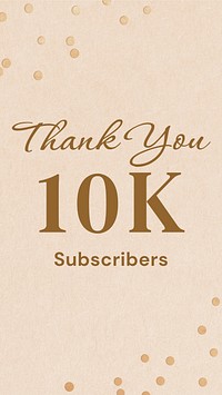 Thank you subscribers  Instagram story template, editable text