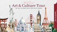 Art & culture tour  blog banner template