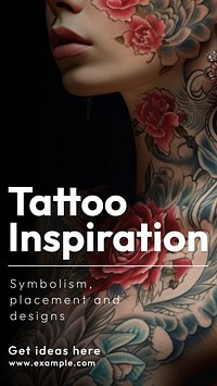 Tattoos Facebook story template