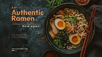 Japanese restaurant blog banner template