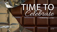 Celebrating chocolate day blog banner template