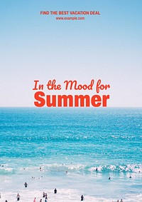 In the mood for summer poster template