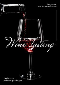 Wine tasting  poster template, editable text and design
