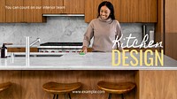 Kitchen design  blog banner template