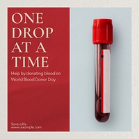 World blood donor day Instagram post template