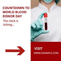 Blood donor day Instagram post template