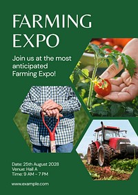 Farming expo  poster template