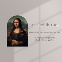 Art exhibition Instagram post template,  social media design