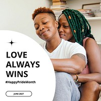 Love always win Instagram post template