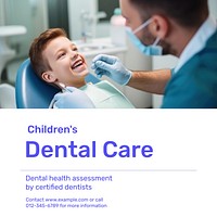 Children's dental care Facebook post template