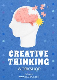 Creative thinking workshop   poster template