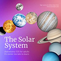 Solar system class Instagram post template  