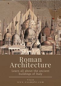 Roman architecture  poster template and design