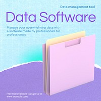 Data management software Facebook post template