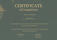 Completion certificate  template